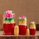 Matryoshka 5 puppet "liza" roses, 17-18cm, manual painting.