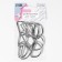 Half rings for bags, d = 32 mm, thickness - 3 mm, 10 pcs, silver color
