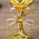 Climber Plastic, glass for 1 candle "Heart and Bant" Gologa Gold 12.5x6.3x6.3cm