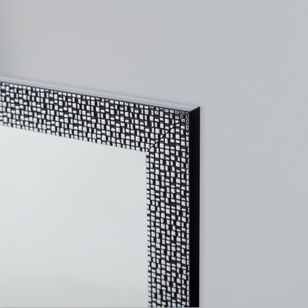 Wall mirror, in the baguette, dark silver, 60x80 cm-1