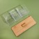 Bamboo organizer for storage, with a lid, 3 sections, 23.3 × 9.4 × 8.9 cm, the color is transparent/brown