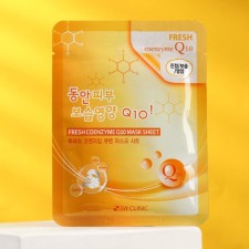 Facial face mask with 3W Clinic Fresh Coenzyme Q10 Mask Sheet, 23 g