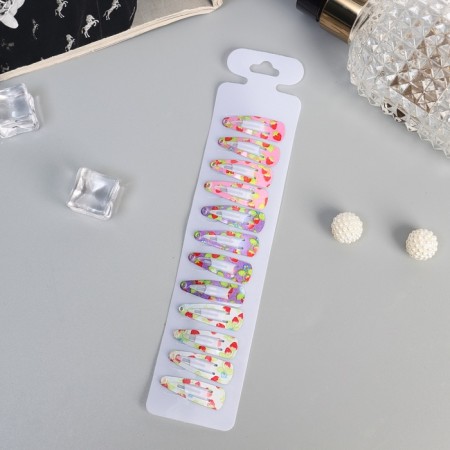 Invisible hair "Camilla", set 12 pcs., Spring, 3 cm, mix-1