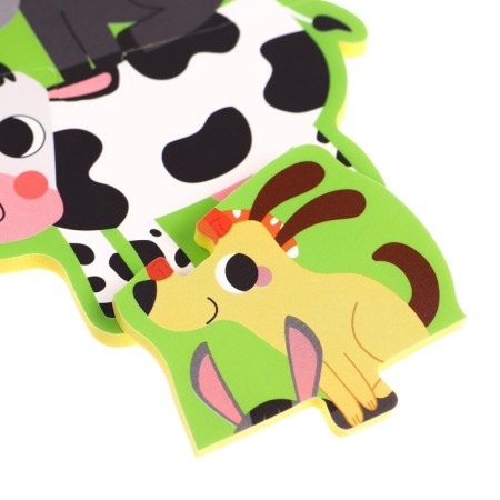 Soft puzzle for kids "Pyramid: Farm animals", 5 parts, crumb I-3