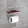 Holder for toilet paper with a shelf, 7.5 × 18 × 10 cm, stainless steel