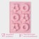 The form for baking the share "Sweets. Donut and chamomile ”, silicone, 25.5 × 17.5 cm, 6 cells, color mix