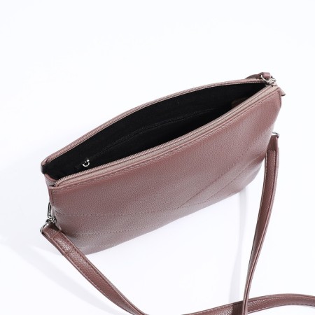Richet Cross-Bod on the zipper, brown color-6