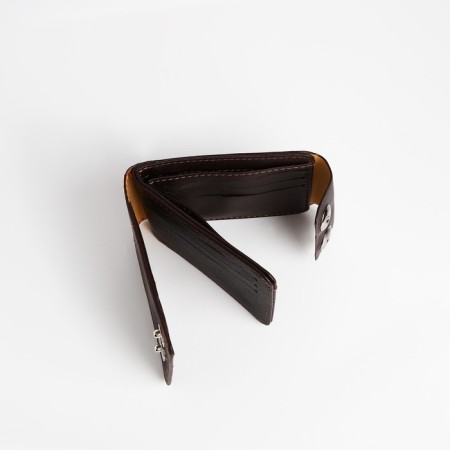 Male purse on magnets, brown color-3