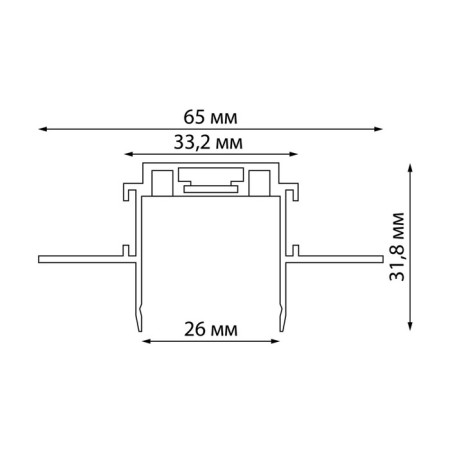 Low -voltage oven for built -in installation in GKL, Novotech length. Smal, 32x2000x65 mm-1