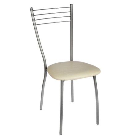 Sylvia chair, silver metallic/milk