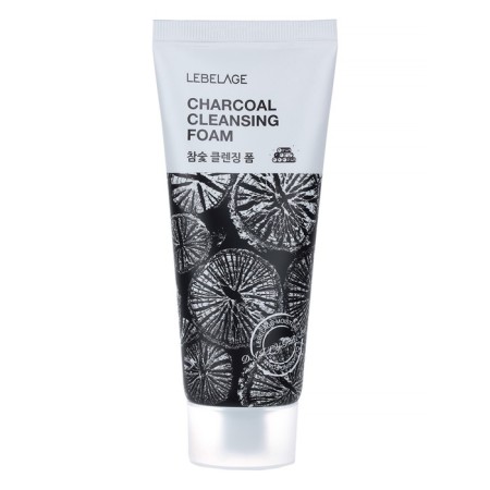Face foam cleansing with lebelage charcoal extract 100 ml-1