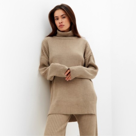 Women's costume mist (sweater and trousers), beige, p. M (44-46)-1