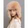 Baby fur hat, size 52, beige color