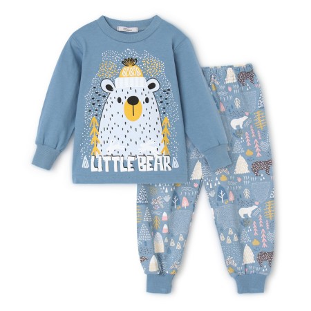 Pajamas for a boy, indigo color, height 140 cm