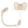 Nipple - orthodontic dummy, silicone, +6 months, with a holder, beige color