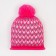 A hat for a girl, the color is bright pink/light gray, size 52-54