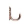 Hook furniture tundra TKO018, one -rod, copper