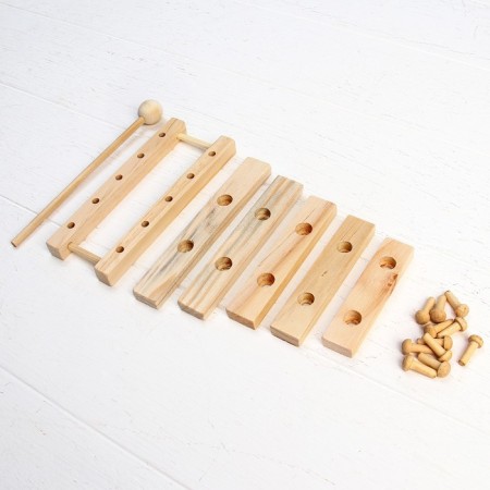 Musical toy "Xylophone", 5 tones, 1 wand, 14x13.2 cm-1
