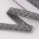 Decorative braid "Snake", 15 mm, 10 ± 1 m, silver color