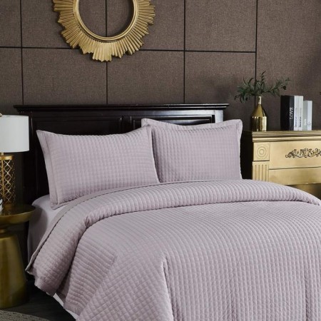 A set with a bedspread "Loretta", size 160x220 cm, 50x70 cm, color of the powder-3