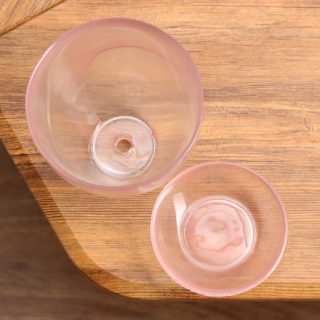 Flower pot with pallet No. 2 "Aleb" pink, 0.85 liters-3