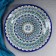 Plate of the Rishtan ceramics "Flowers", 27 cm, blue