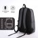 Youth backpack from lightning textiles, USB, 5 pockets, gray color