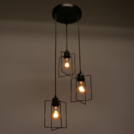 Economic light "Tempo" 3x40W E27 Black 49x49x78 cm.-2