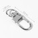 Metal carbine, 34 × 12.5 mm / 10 × 1 mm, 5 pcs, silver color