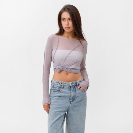 Jumper (longshille) Women's mesh mist, size 46, gray-2