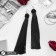 Earrings "Brushes" romance, black color in silver, brush length 16 cm