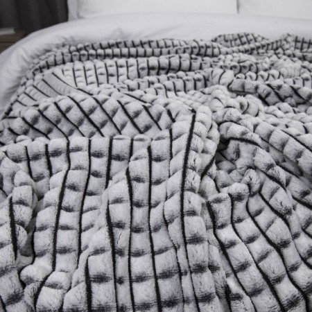 Plaid was valid "cubes", size 220x240 cm, graphite color-2