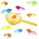 A set of bath toys "10 fish and net", 11 pcs, crush me