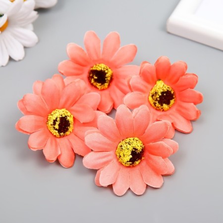 A bud on the leg for decoration "Chrysanthemum-rim peach" d = 5 cm-2