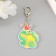 Acryl keychain "Snake in a cap with horns with a gift" 5.5x5.2 cm