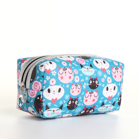 Cosmetic bag with lightning, blue color