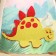 Children's cap with an applique of the dinomage "Rich", felt