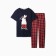 Homemade female set (T -shirt/pants), blue color, size 46