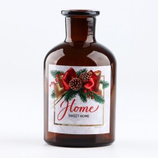 Vase for flowers New Year's Sweet Home, glass, 125 ml