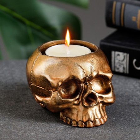 Skull Skull Bronze, 9x7x5cm