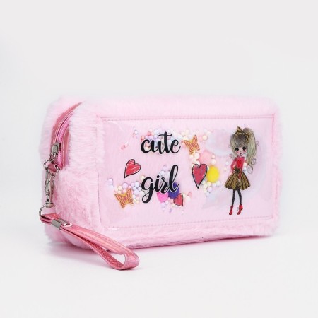 Lightning cosmetic bag, pink color
