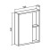 Bathroom mirror "Eco 52" Iron Stone, 12 x 52 x 65 cm