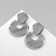 Earrings Metal "Geometry" disk, color silver
