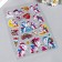 Sticker Plastic volumetric "unicorns" mix 28x15 cm