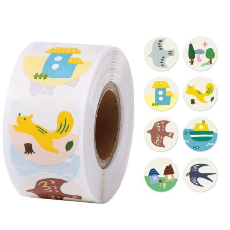 Stick Paper "House at the river" d = 2.5 cm 500 pcs in a roll 3x6.5x6.5 cm