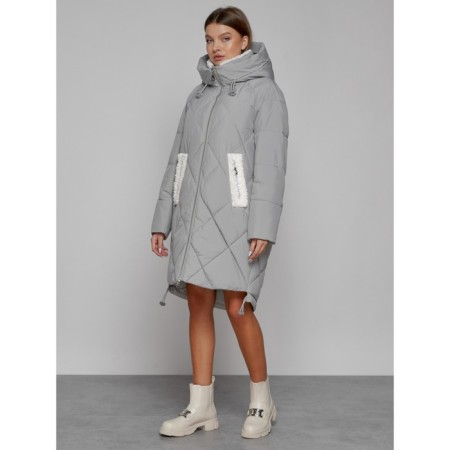 Coat insulated winter female, size 42, color gray-1