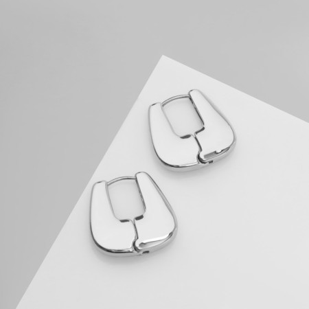 Earrings Metal "Bohemia" messenger, color silver