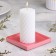 Square Square from gypsum, 10x1.5cm, pink