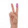 Vibrator Oka-hips, for preludes, finger, embossed, purple