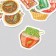 Stickers for creativity "Home blanks" embossing gold set 48 pcs 9x7x0.8 cm